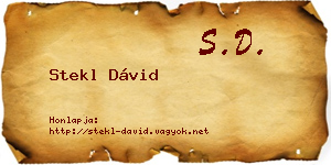 Stekl Dávid névjegykártya