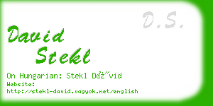 david stekl business card